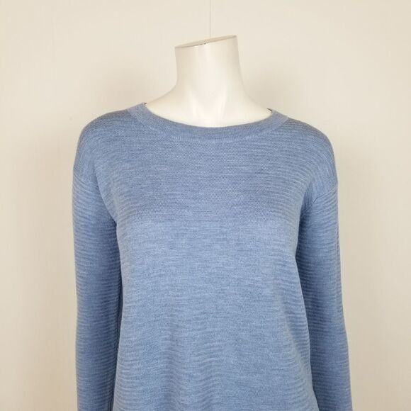 J. Crew Blue Merino Wool Swing Pullover Sweater - Picture 4 of 8
